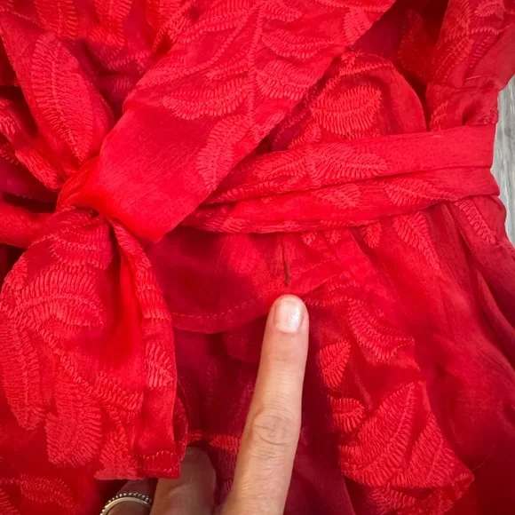 Hello Molly Vibrant Red Long Sleeve Dress - Picture 8 of 9